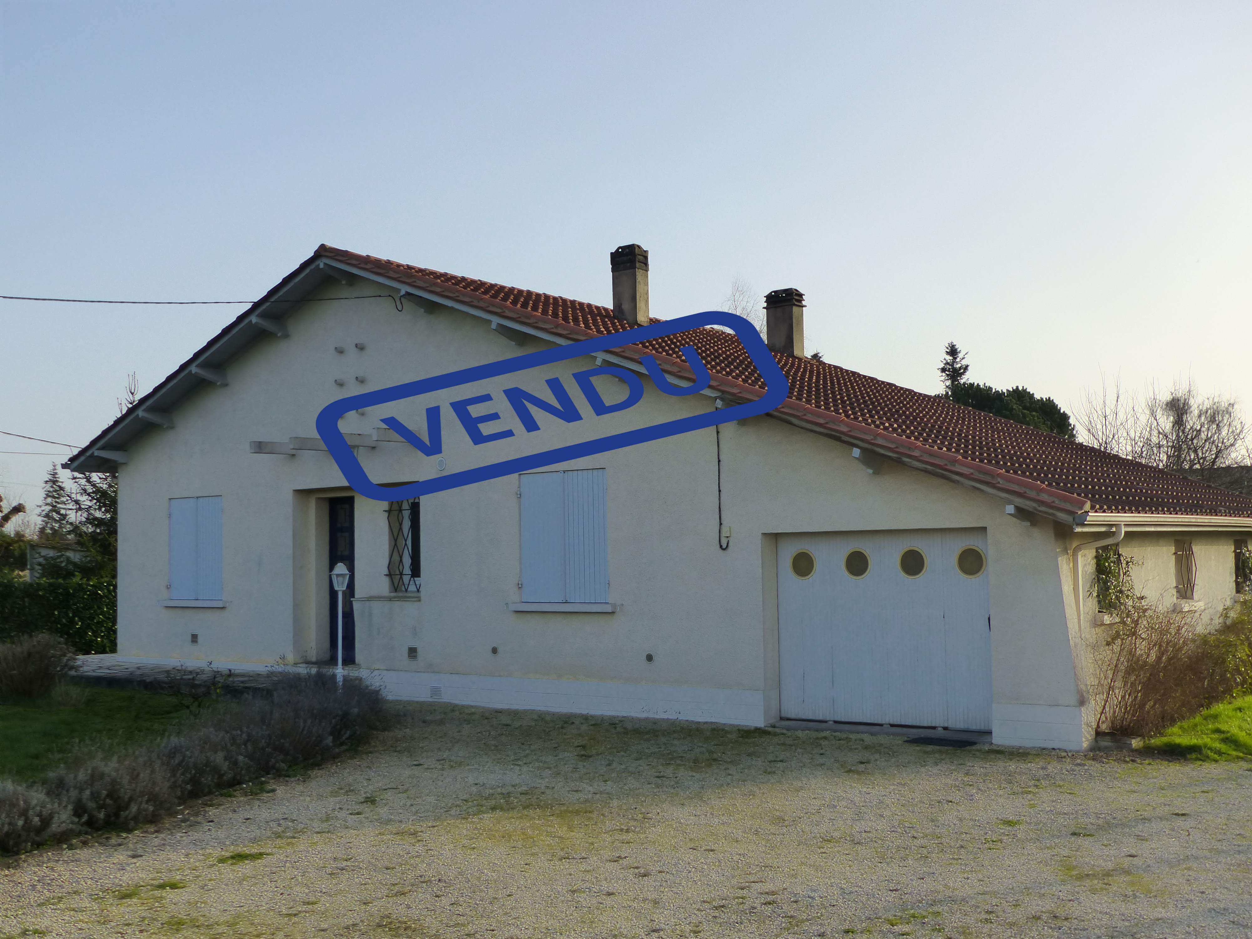 Vente Bergerac Est, à vendre maison plain pied 75m2 Terrain 1328m2
